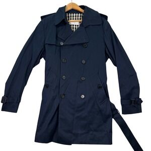 Sandro Navy Trench Coat